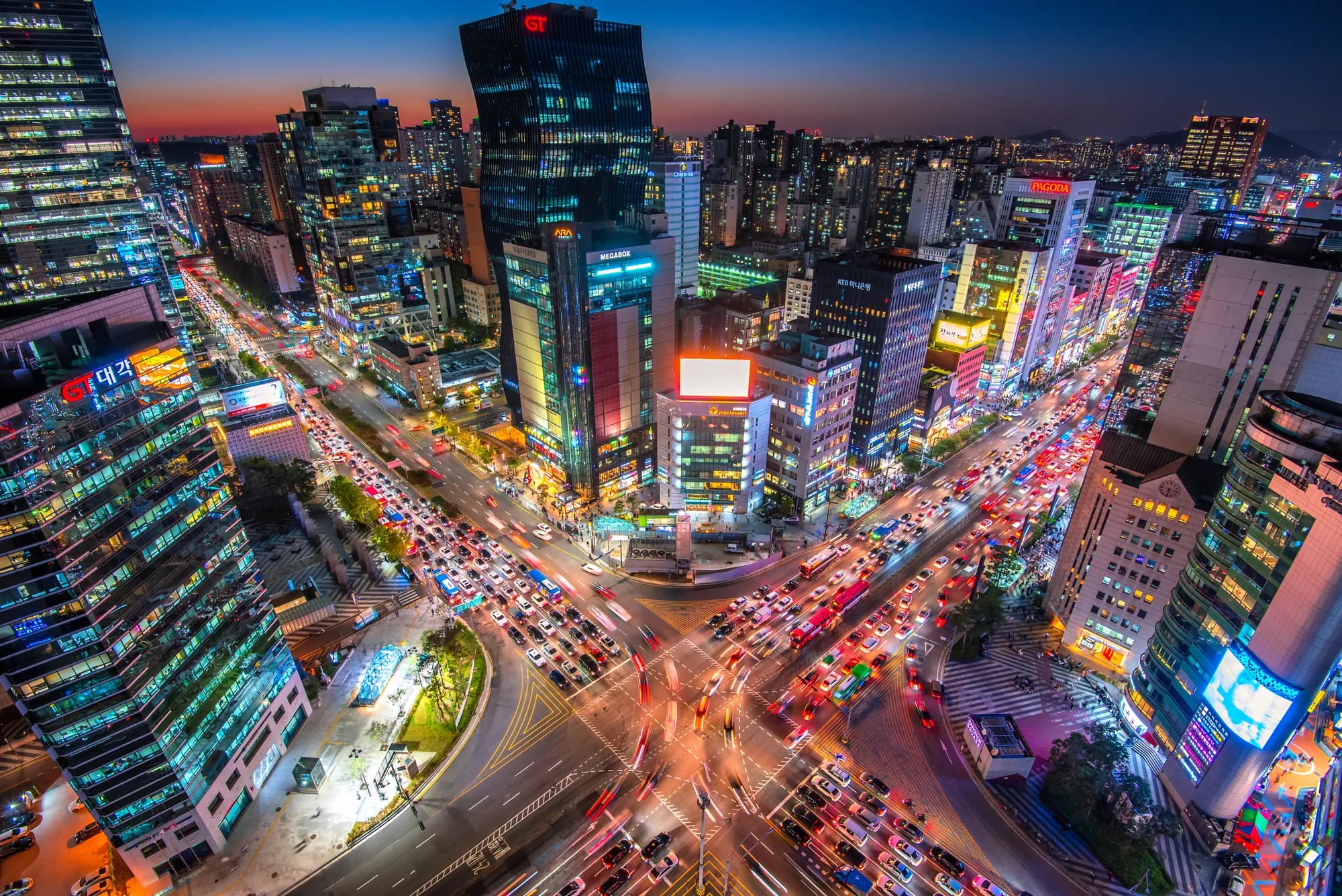 Seoul at night